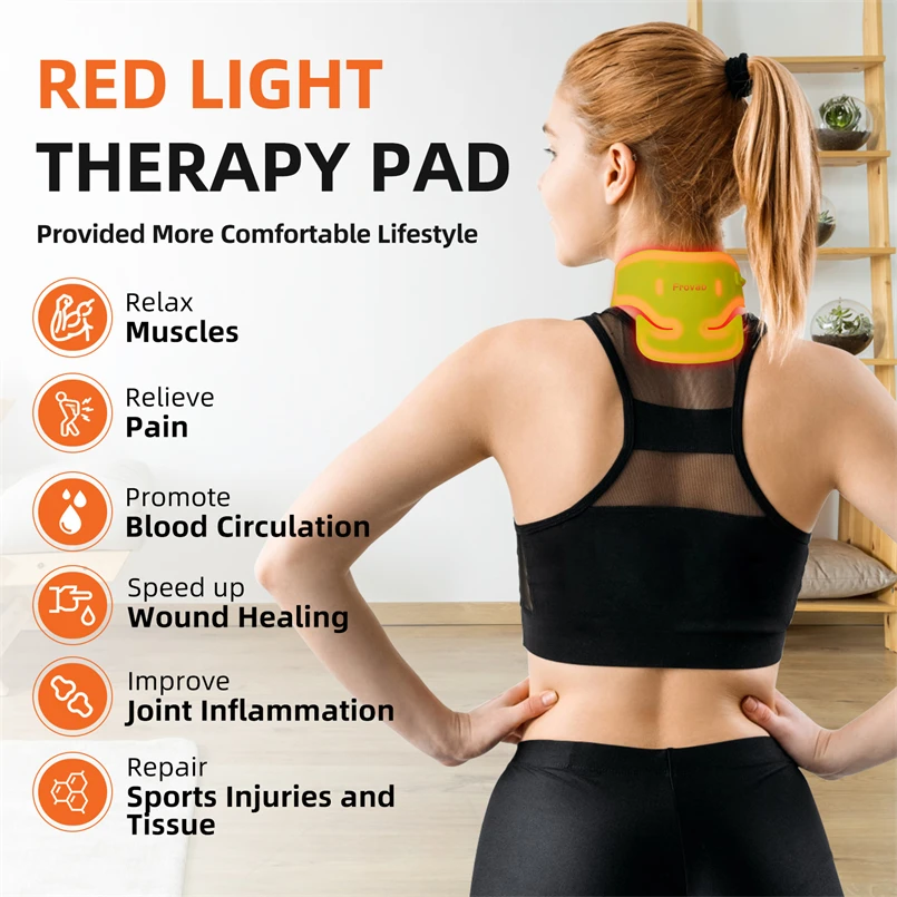 46pcs LEDs Infrared Fat Burning Machine Portable Red Light Therapy Red Light Therapy for Pets Repair Sports Injuries and Tissue