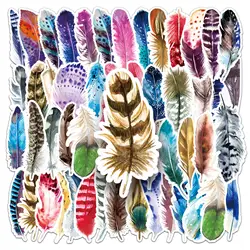 10/30/50PCS Popular Cartoon Feather Sticker Pack Skateboard Guitar Decoration DIY Laptop New Waterproof Graffiti Decal Wholesale