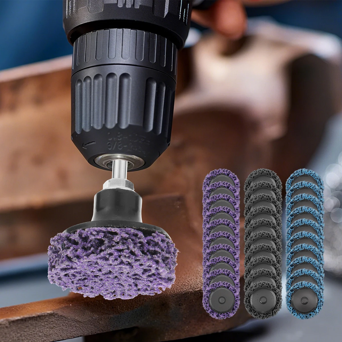 

33Pcs Sanding Disc Strip Disc Stripping Wheel Diamond Grinding Wheel Flap Disc for Angle Grinder Paint Rust Removal Clean Polish