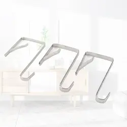 5Pcs Iron Adjustable Over The Door Hook Rustproof Silver Heavy Duty Door Hook Hanging 100x48mm Door Hanger Keys