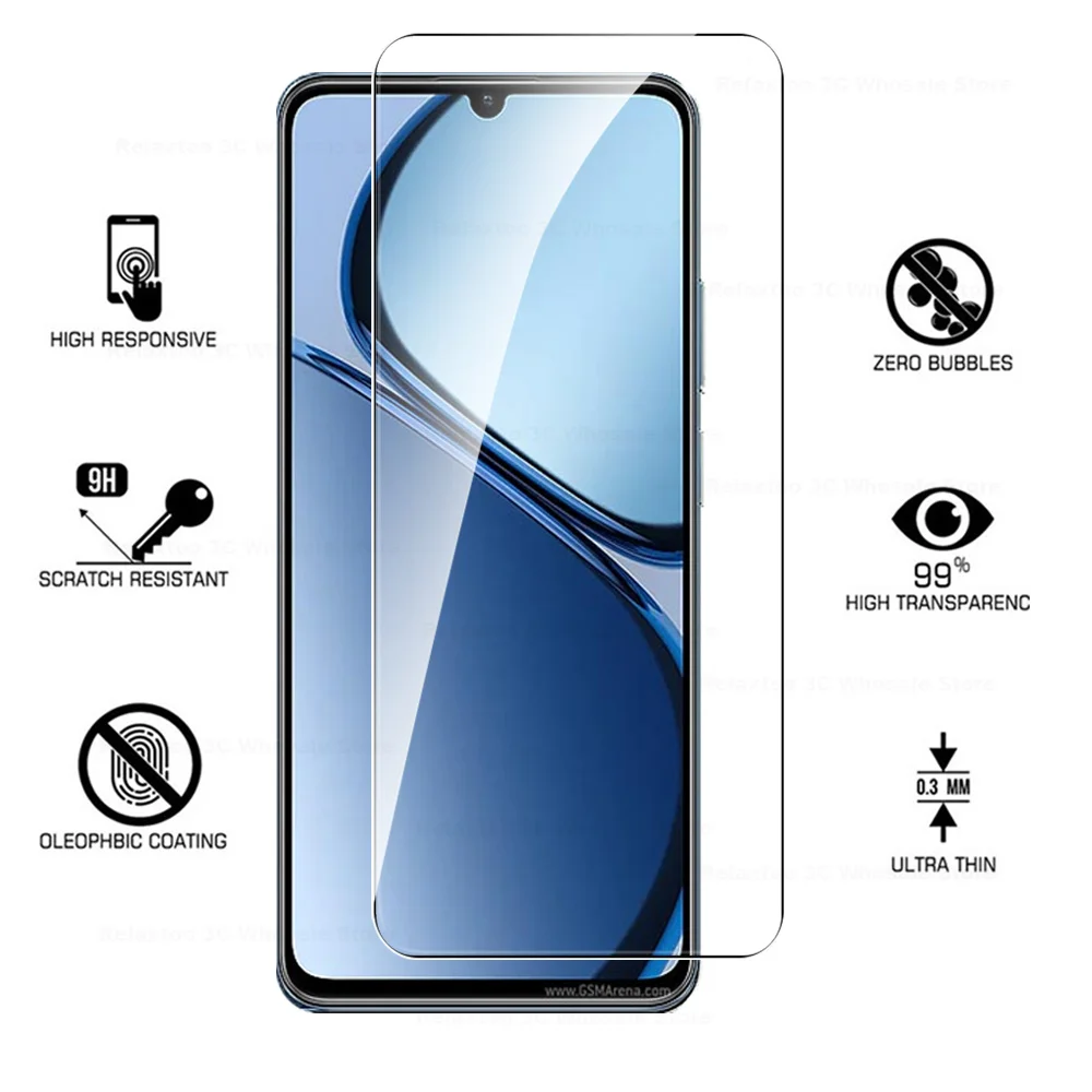 Защитное стекло для объектива камеры Realme C63, закаленное стекло 8 в 1, защита экрана Realmi C63 C 63 63C RealmeC63 4G 6,75 дюйма 2024