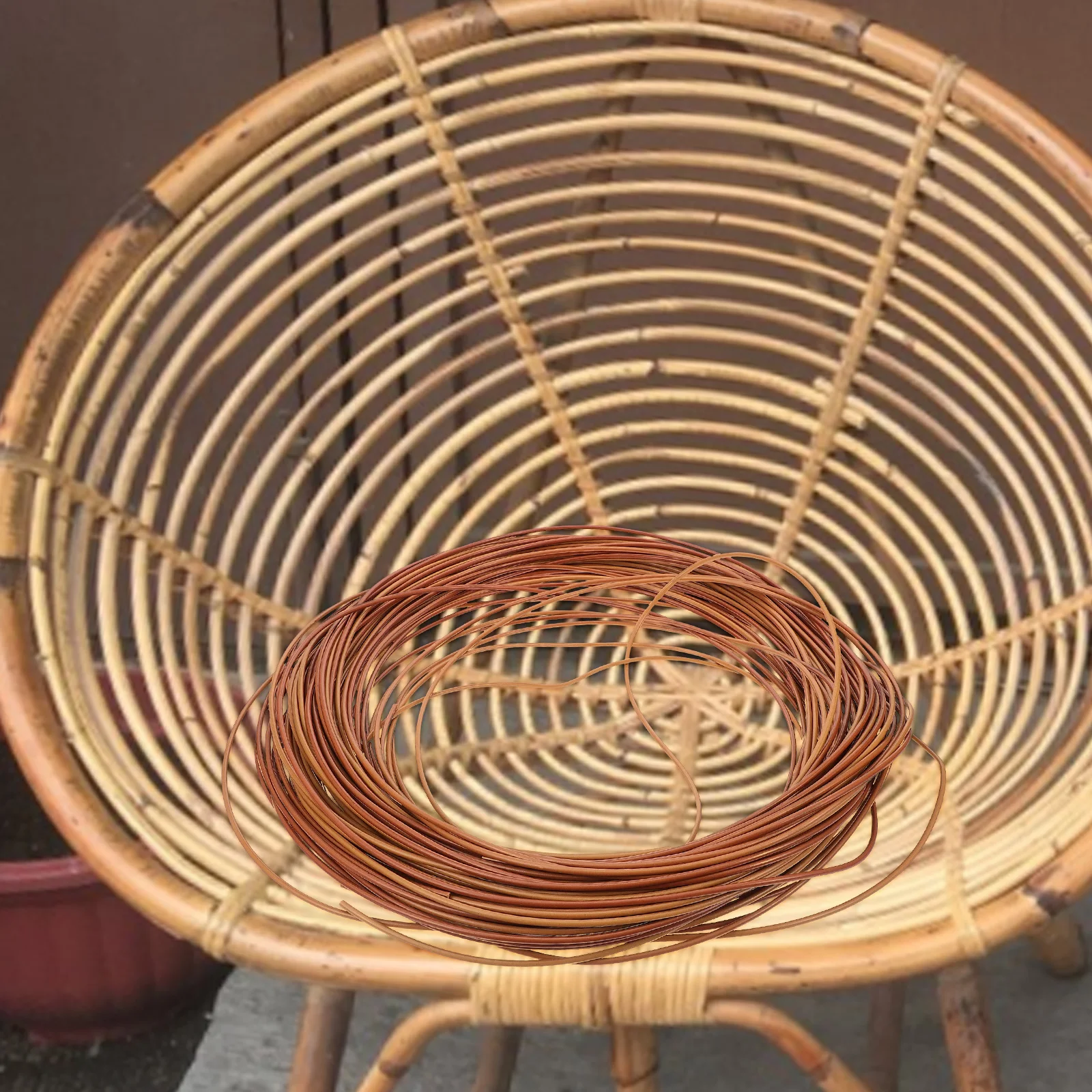 

1 Roll Natural Plastic Rattan Cane For Chair Repairing Diy Weaving Material Fake Rattan Lightweight Decorative Handicrafts Flat
