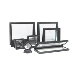 PET Thin Film Jewelry Display Stand Box Floating Picture Frame Holder Jewelry Earring Rings Bracelet Watch Stone Display Case
