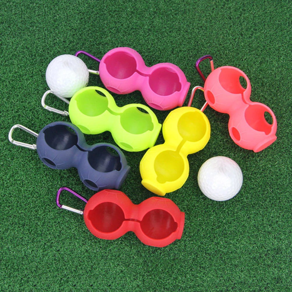 

1pcs Golf Ball Holder Dual Silicone Carrier Dark Clip Protection Storage Accessory Tool For Outdoor Sports Practice