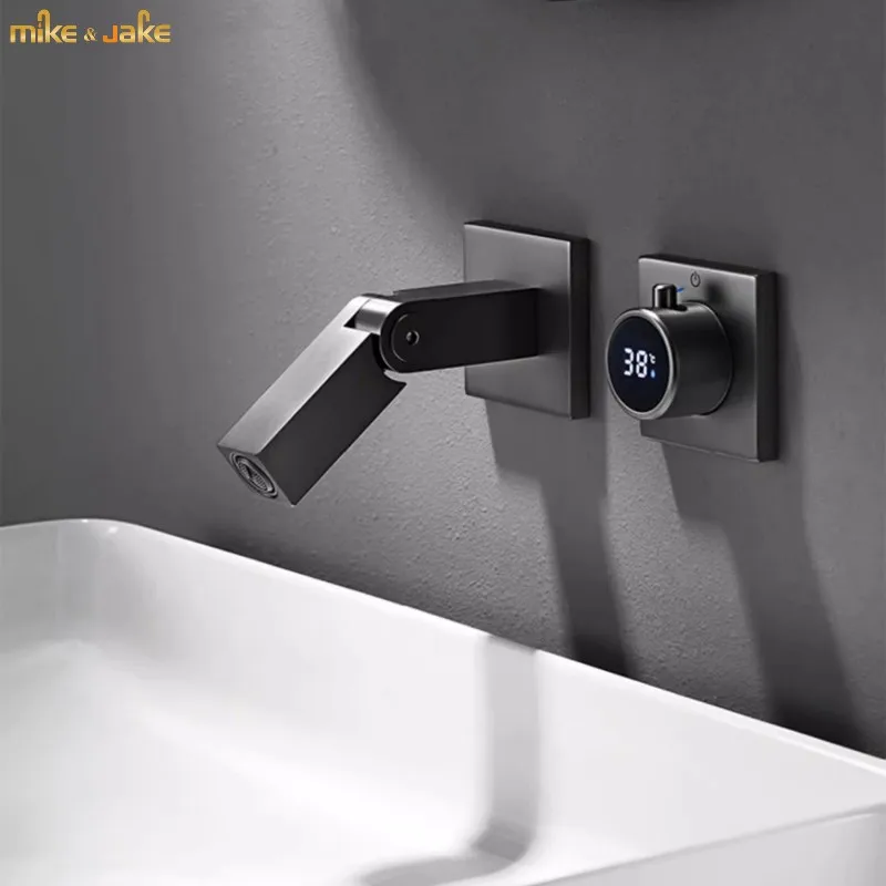 

Wall folding faucet concealed installation, pre embedded basin faucet modern wall basin faucet