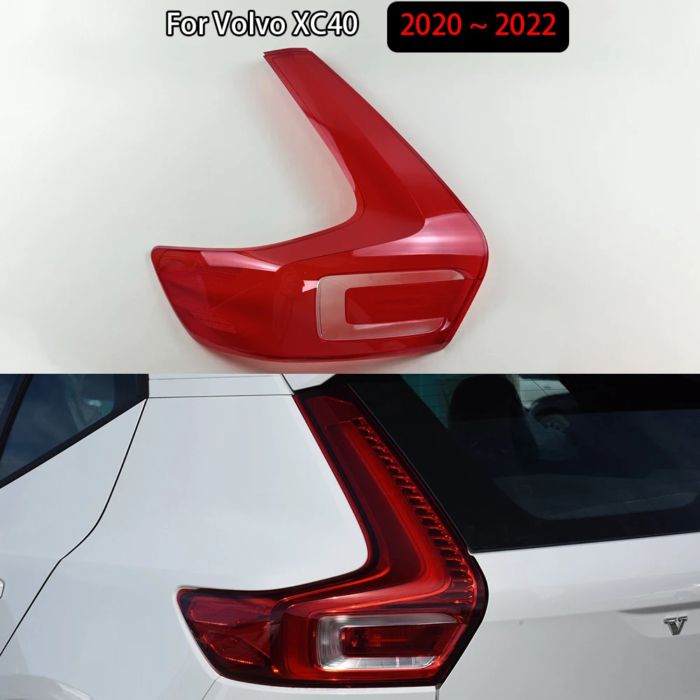 

For Volvo XC40 2020 2021 2022 Rear Taillight Cover Transparent Shade Lamp Taillamp Shell Plexiglass Replace Original Lampshade