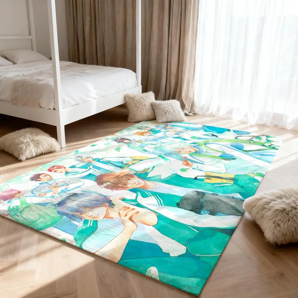 

love B-BakutenS cartoon Floor Mat Soft Thickened Absorbent Non-Slip Bedroom Living Room Door Mat Home Decor Flannel Rugs