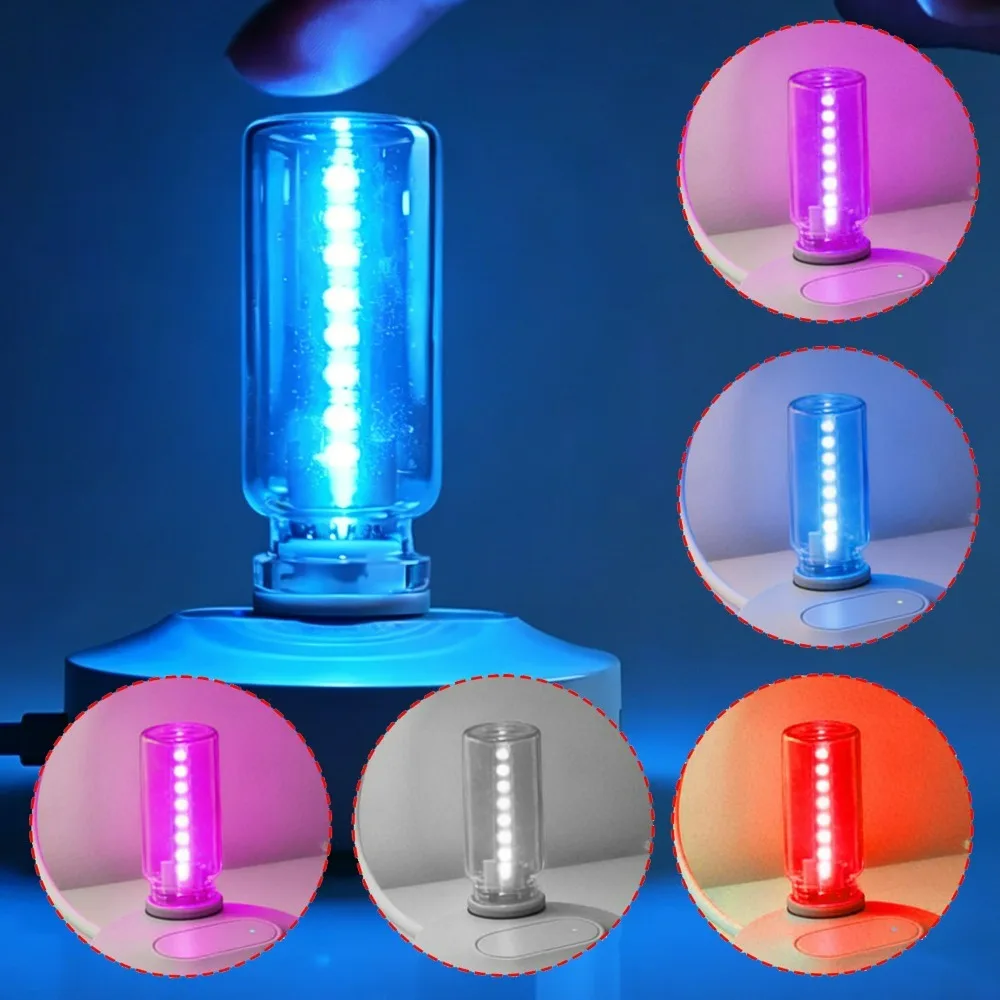 

USB-светильник для салона автомобиля, светодиодная атмосферная лампа, мини-декоративная неоновая лампа в стеклянной бутылке, 5В, ночник для спальни
