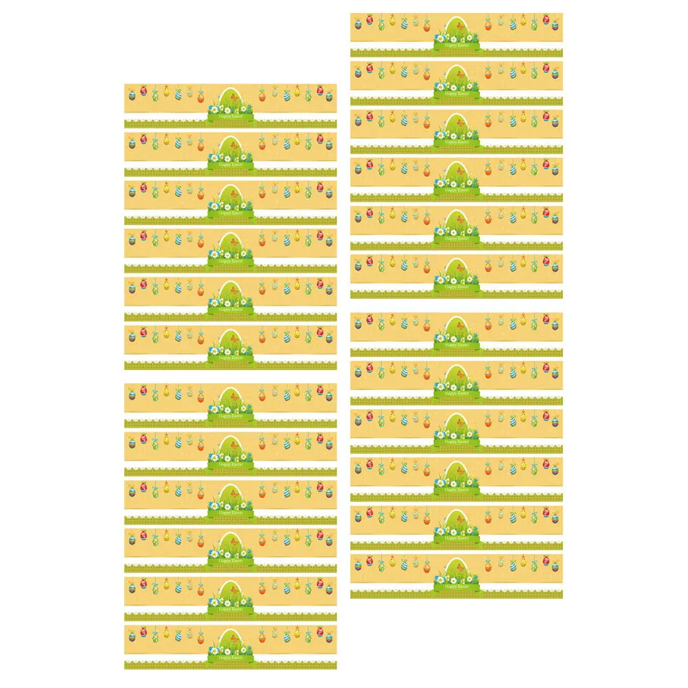 24pcs Easter Bottle Label Stickers Waterproof Decals For Wine Juice Beverage Containers Party Decorations Unique Design