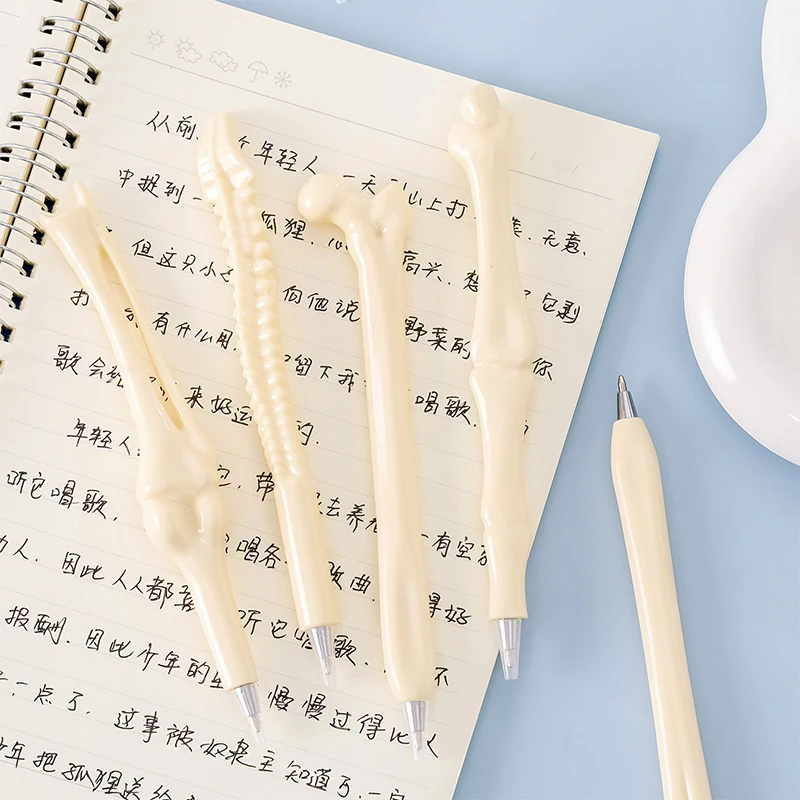 100Pcs Bone Shape Ballpoint Pens, Novelty Skeleton Bone Writing Pens Bulk