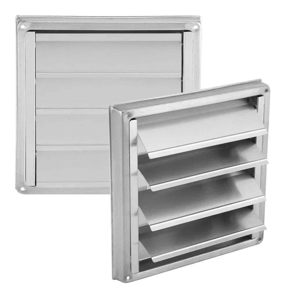 Rainproof Cap Stainless Steel Vent Silver Stylish Wall Rain Cap Anti-rust External 304 Stainless Steel Air Outlet