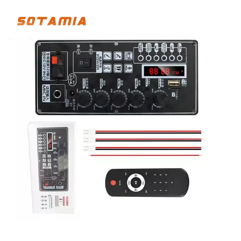 

Плата Bluetooth-декодера SOTAMIA с усилителем мощности 2x25 Вт, стерео, для автомобиля, MP3-аудиодекодер, усилитель, DIY, для колонок-тележек и караоке
