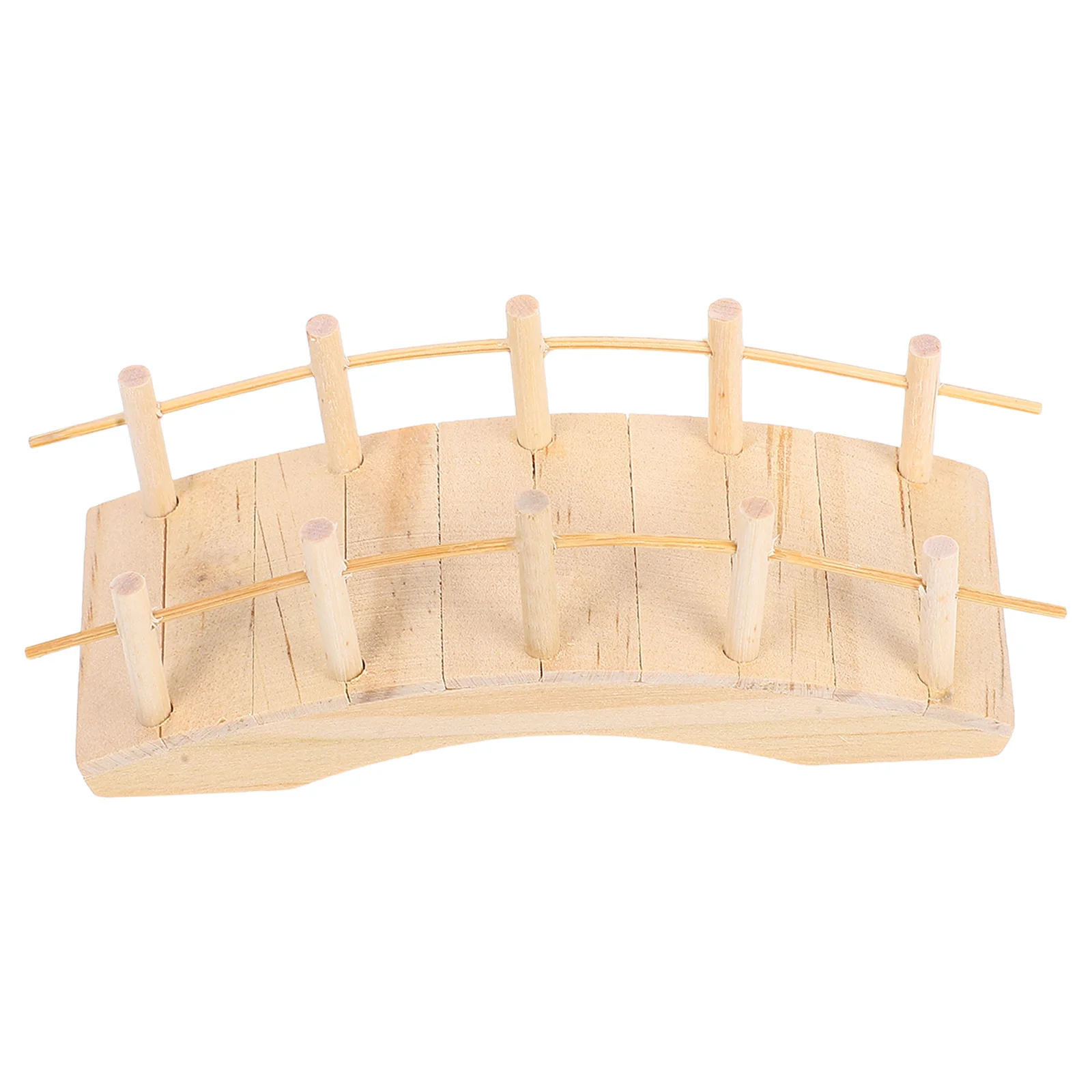 

Small Wooden Footbridge Miniature Arch Bridge Dollhouse Decor Fairy Garden Accessories Durable Wood Micro Landscape Supplies