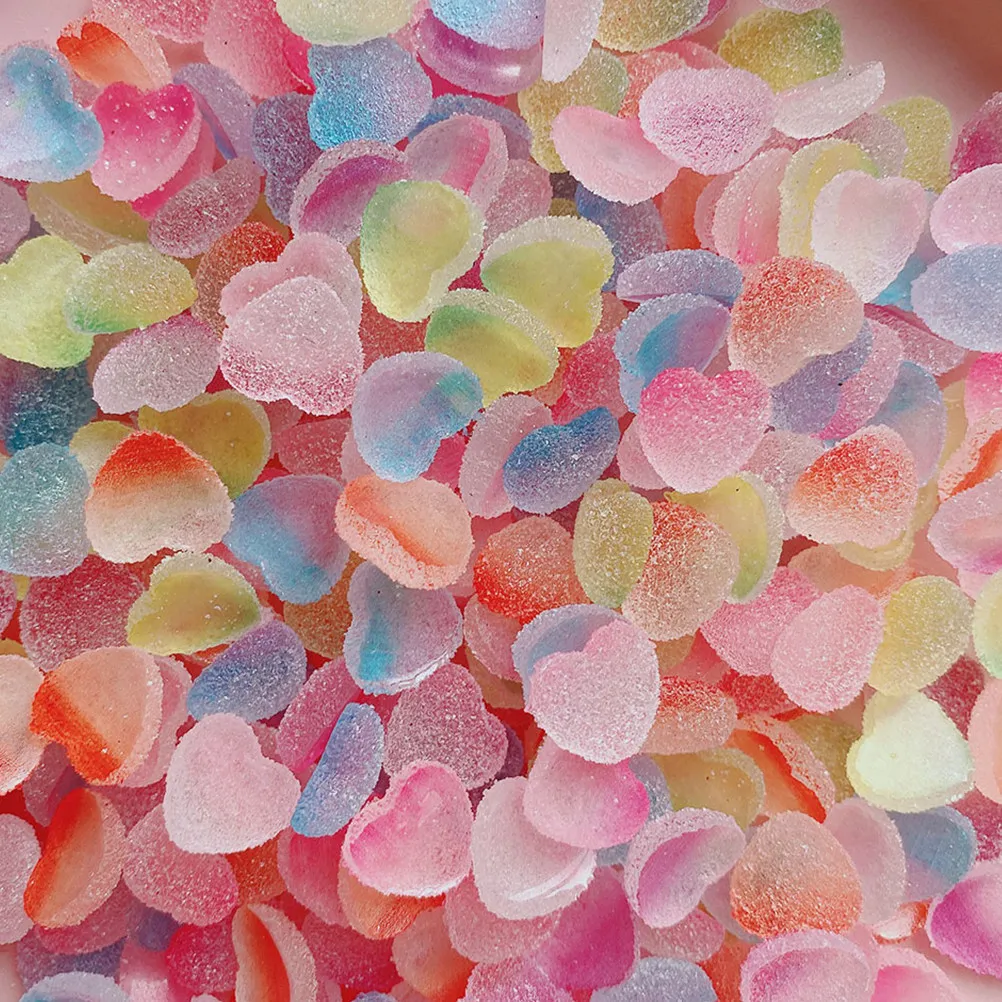 50 Piezas de Caramelos Suaves en Forma de Corazón, Caramelos Decorativos Simulados para Manualidades, Fiestas de Cumpleaños, Hogar, Oficina, Bar, Cafetería