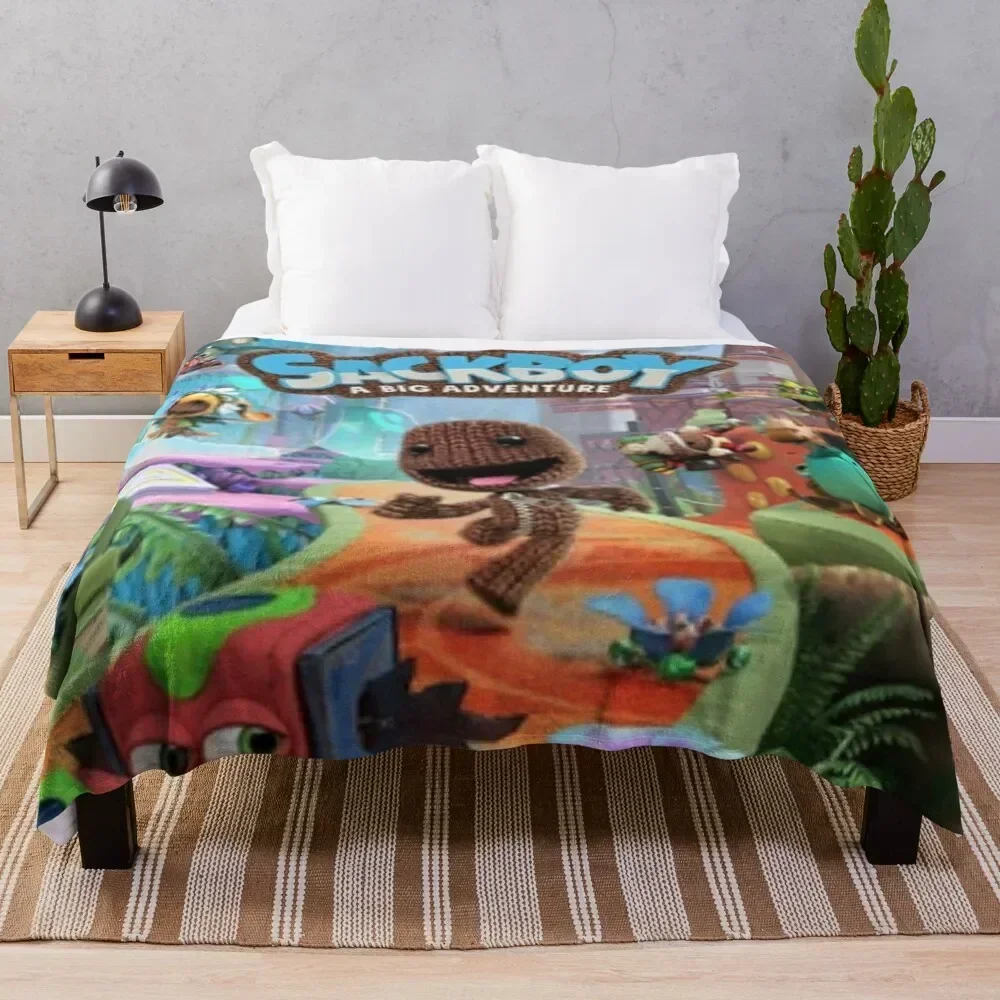 

Sackboy Throw Blanket Custom Hairy cosplay anime Cute Blankets