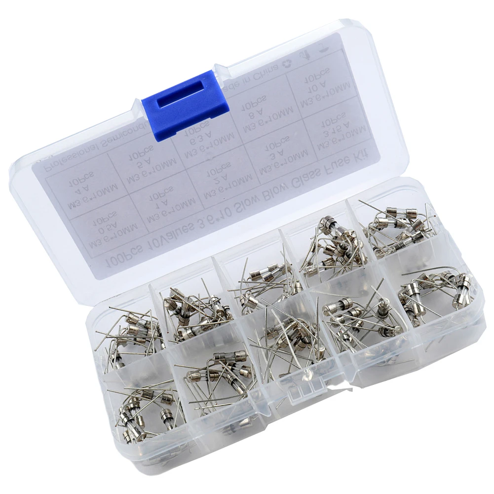 

100PCS Glass Fuse Tubes 3 6x10MM Featuring 0 5A to 10A for Overcurrent Protection in Household Appliances 250V
