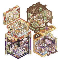 Mr. Paper, kreative Puzzle 3D-Landschaftsaufbewahrungsthema-Aufkleber, Collage, Tagebuch, Scrapbook, DIY-Aufkleber