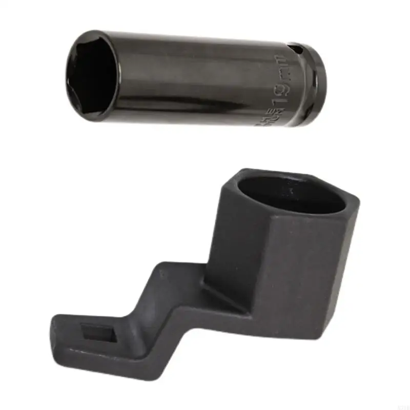 M76E 19 mm tiefer Steckschlüssel- und 50 mm Riemenscheibenschlüssel-Werkzeugsatz, 2-teiliges Reparaturset aus Stahl für – Detail 8