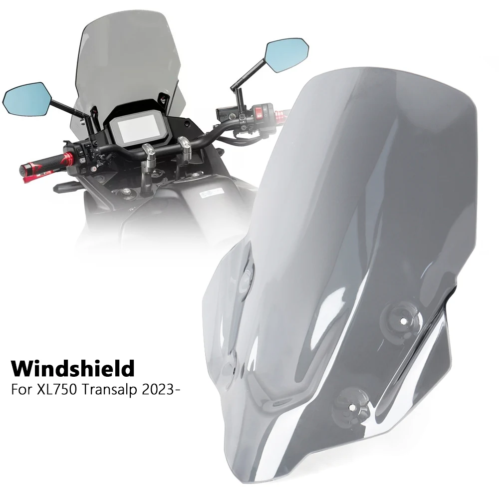 

For Honda XL 750 Transalp XL750 2023 2024 Motorcycle Front Windshield Windscreens Wind Deflectors Black Smoky Transparent