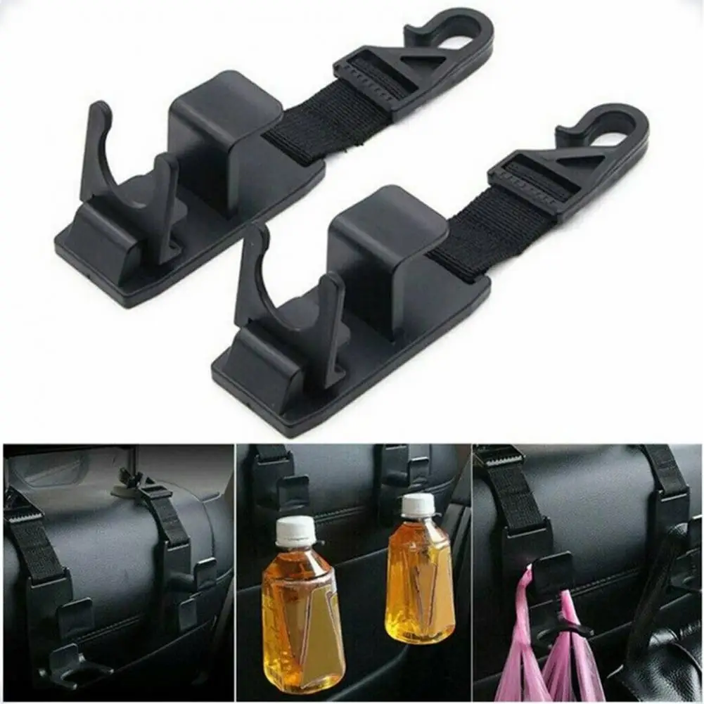 1/2/4Pcs Car Purse Holder Hook Adjustable Car Hooks For Headrest Car Seat Hooks For Bags Bottles Cars Interior Organizer 자동차 짐칸