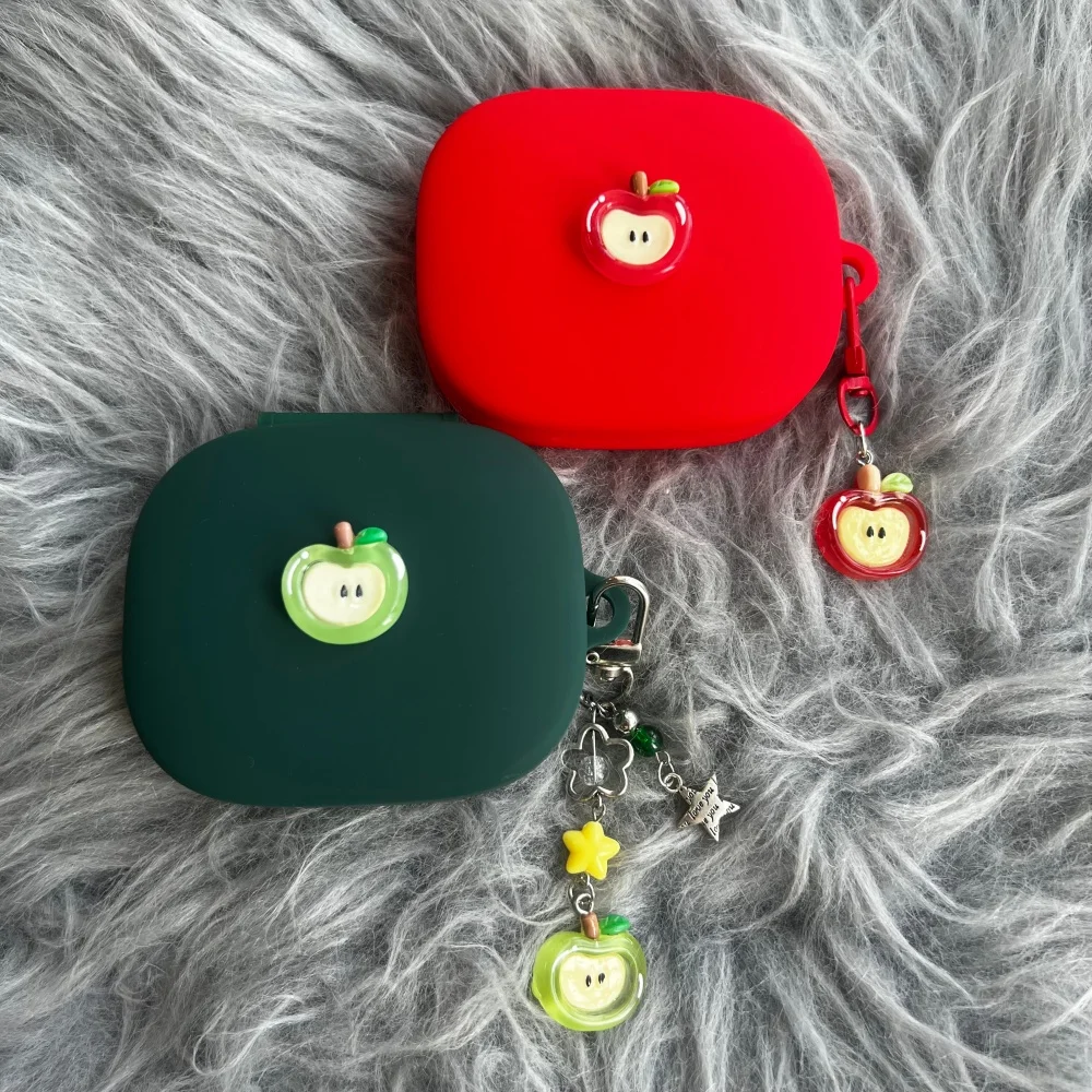 

Fruit Apple Case For Shokz OpenFit Pro Headphone Bags Wireless Bluetooth Earphone Protective Case Protection Cover With Landyard