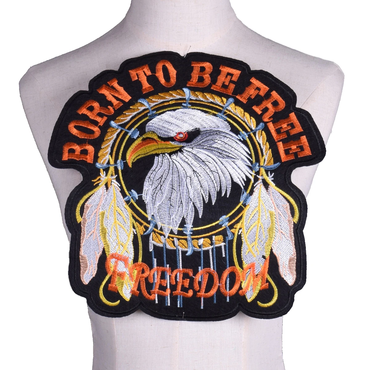 Eagle Embroidery Patches Large Biker Patches On Clothes Badges Embroidered Patch Jacket Coat Accessories