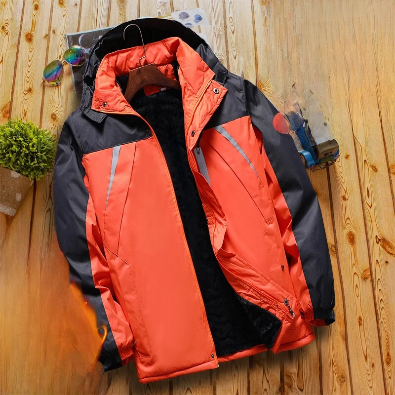 

Утепленная зимняя куртка для мужчин: ветрозащитная, водонепроницаемая, морозостойкая, хлопковая, теплая верхняя одежда для активного отдыха и альпинизма