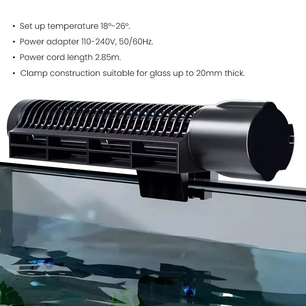 Brand New DC12V Aquarium Cooling Fan, Silent Three-speed Cooling Fan, Suitable for Fish Tanks