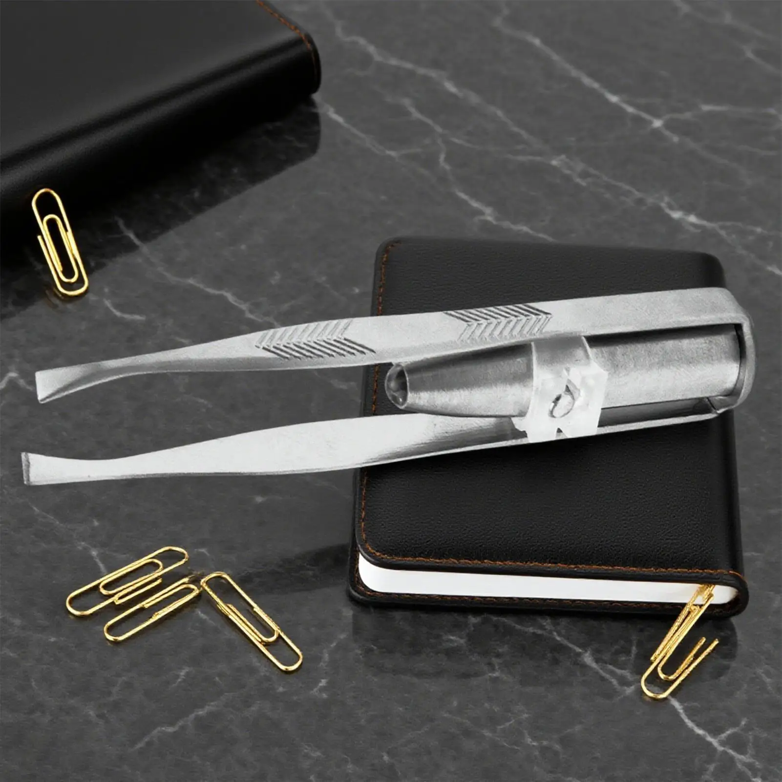 Pinça iluminada para cílios inclinados, braçadeiras para remoção de pelos, sobrancelha, depilação facial, ferramentas de maquiagem cosmética para