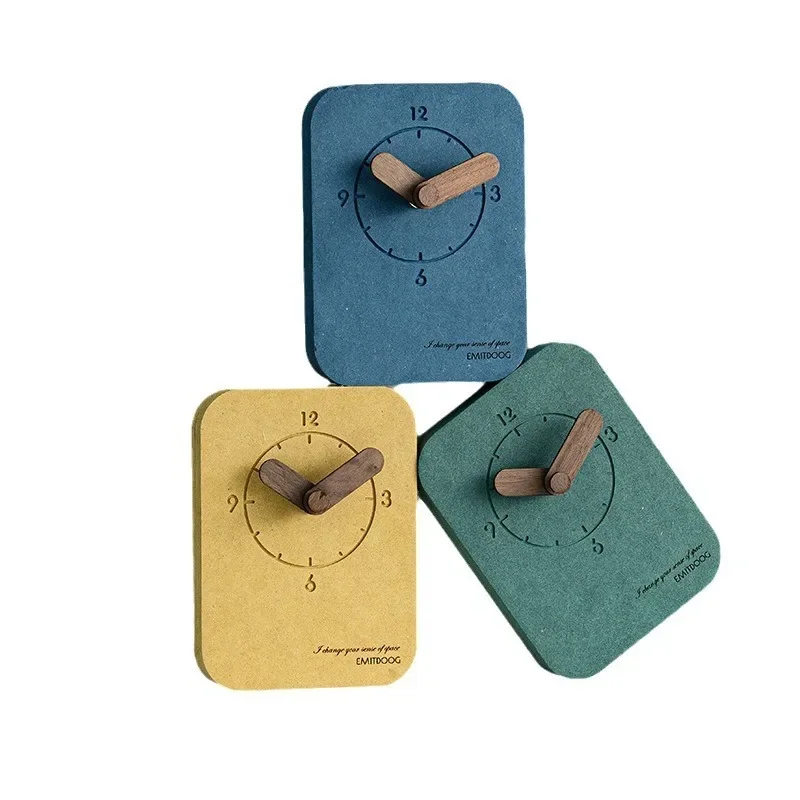 

Minimally Designed Clock Stand Desk Clock Table Student Bedroom Silent Design Bedside Clock Hanging on The Bed