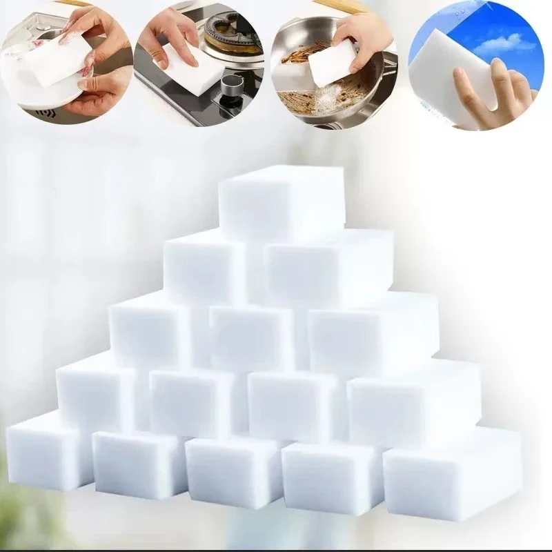 

10/30/60pcs Nanometer Sponge Magic Cleaning Pad Melamine Foam Stain Remover For Dishes Kitchen Bathroom Multipurpose Heavy Duty