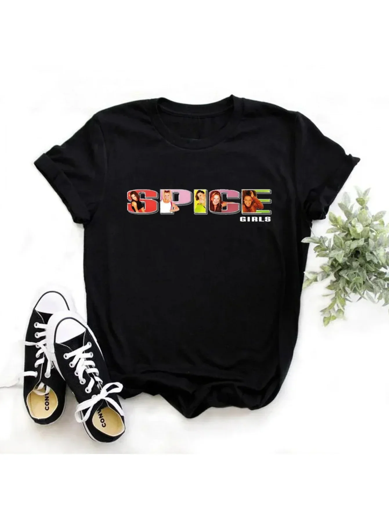 

Spice Girls Graphic Tee Soft Cotton Crew Neck Short Sleeve Casual TShirt for Women Perfect for Sports Casual Attire