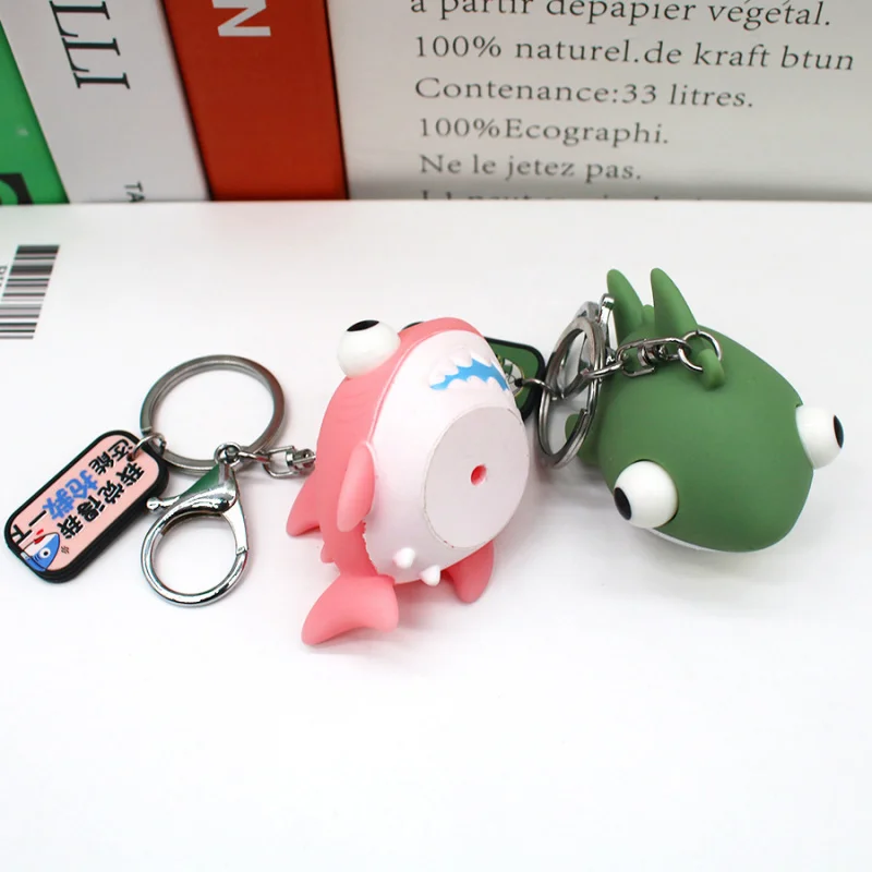 Shark keychain cartoon toy doll pendant charm gift