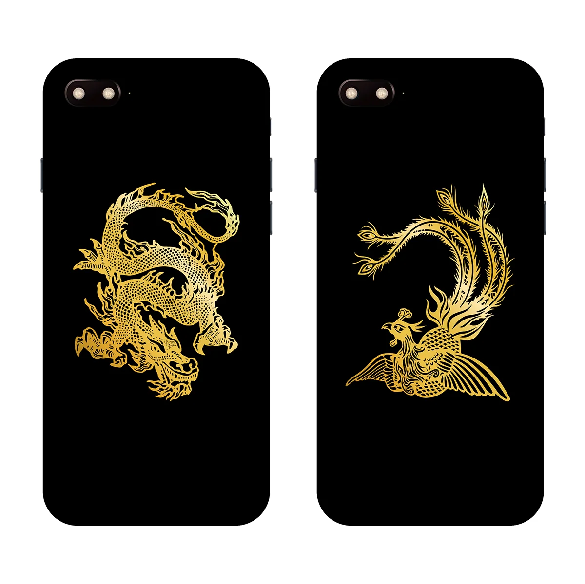 Imagem -03 - Criativo Dragão e Phoenix Metal Transfer Sticker Faca do Tigre de Ouro e Prata Personalidade Faça Você Mesmo Adesivos Decorativos