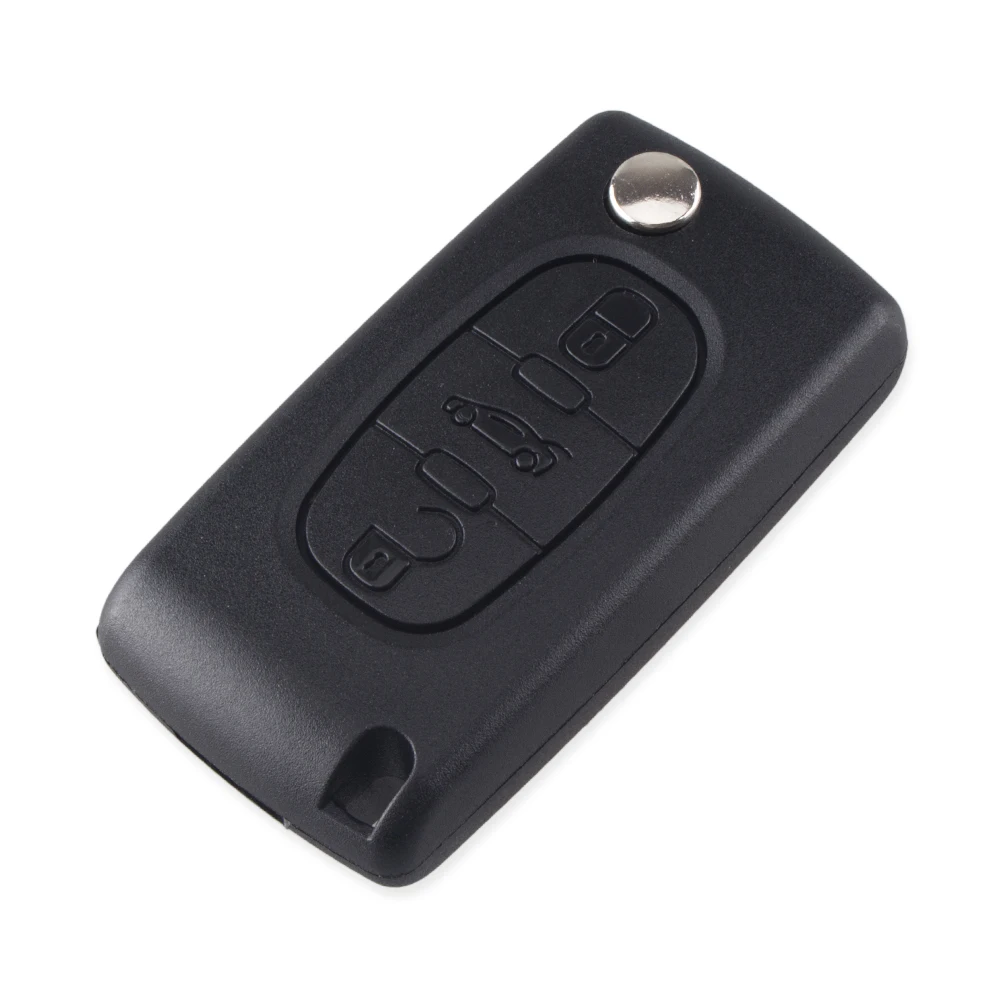 KEYYOU per Peugeot 207 307 407 308 607 3 pulsanti Flip Remote Key Shell Case Fob CE0523