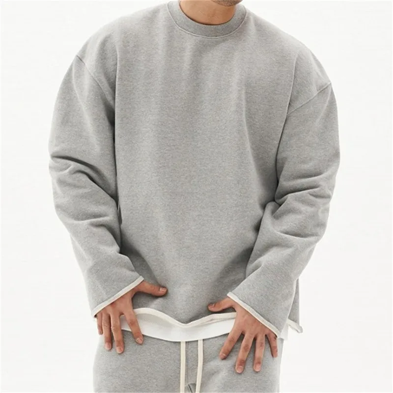 Spring Casual And Fashionable Men's Pullover, Sports And Fitness Training, Men's Running Sportswear, Men's Solid Color Top