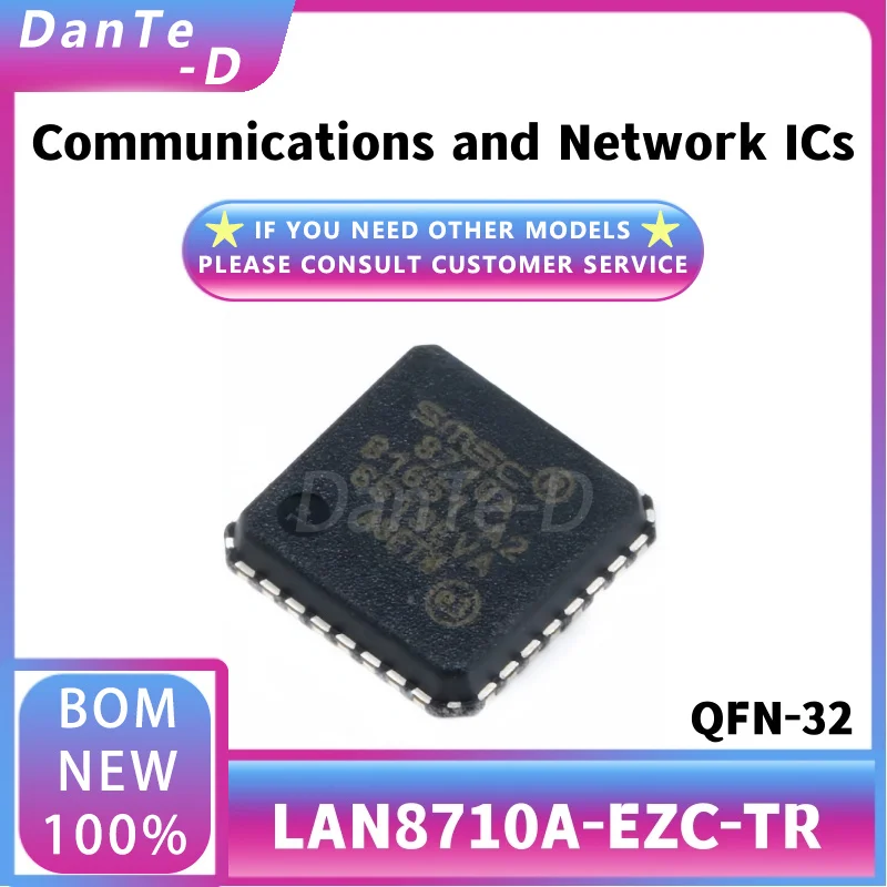 LAN8710A-EZC-TR package QFN-32 Ethernet IC chip brand new original authentic