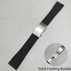 High-quality Silicone Watchband for Omega Seamaster Speedmaster Quick Release Bracelet Solid Folding Buckle Strap 20mm 22mm 24mm