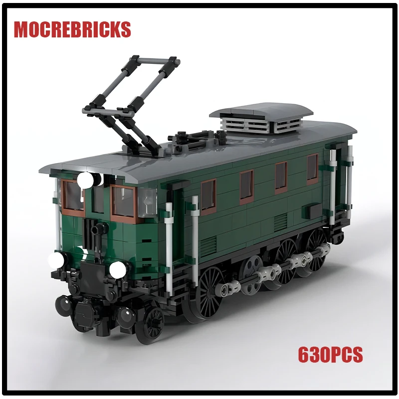 City Technology Motor Train 1060 ÖBB grün Electric Locomotive MOC Building Blocks Assembly Model Kid\'s Bricks Toys Xmas Gifts