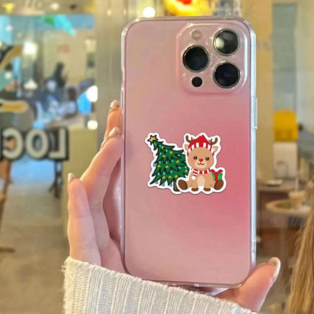 50 قطعة من ملصقات عيد الميلاد رجل الثلج سانتا كلوز، مادة حساب محمولة رائعة، جراب هاتف، زجاجة أمتعة للكمبيوتر المحمول مقاومة للماء #5