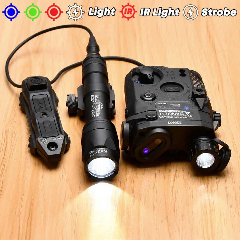 

Лазерный целеуказатель WADSN Surefire M300 M600 PEQ с функцией двойного управления, 20-мм креплением на планку Picatinny, ИК-подсветкой и стробоскопом для тактической охоты