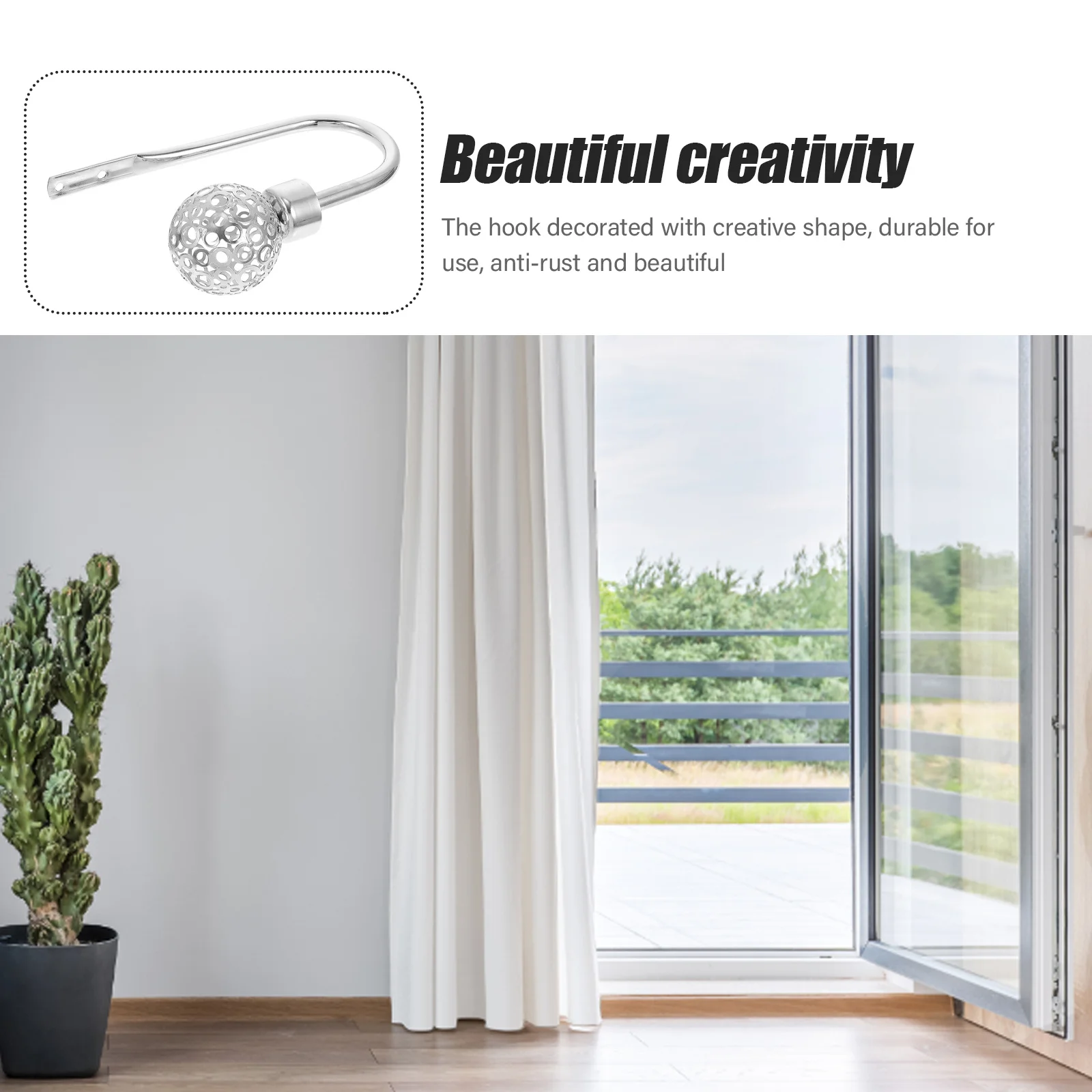 

Curtain Hook Creative Shape Iron Material Sturdy Trustworthy Decorative Living Room Bedroom Housewarming Gifts