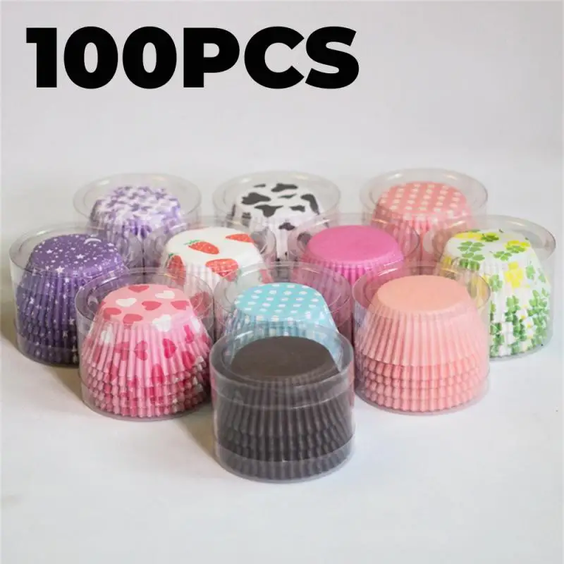 100PCS Cupcake Paper Cups Muffin Cupcake Liner Baking Muffin Box Cup Tray Wedding Party Wrapper Paper Birthday Party Decor