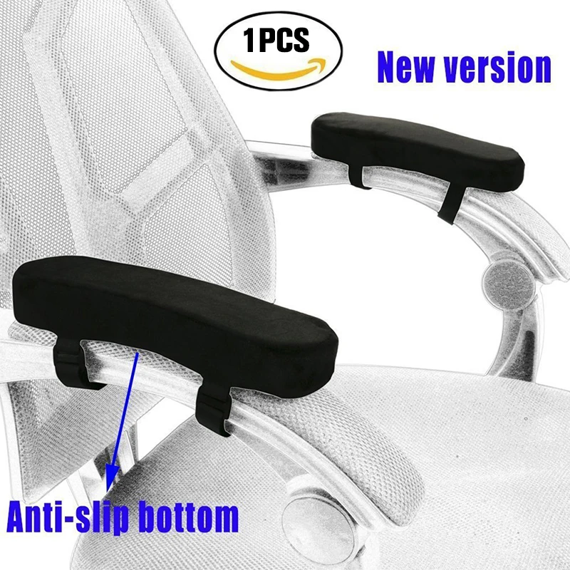 1pc Memory Foam Armrest Cushion Rebound Pad Chair Mat Elbow Rest Cover For Office Home Chairs