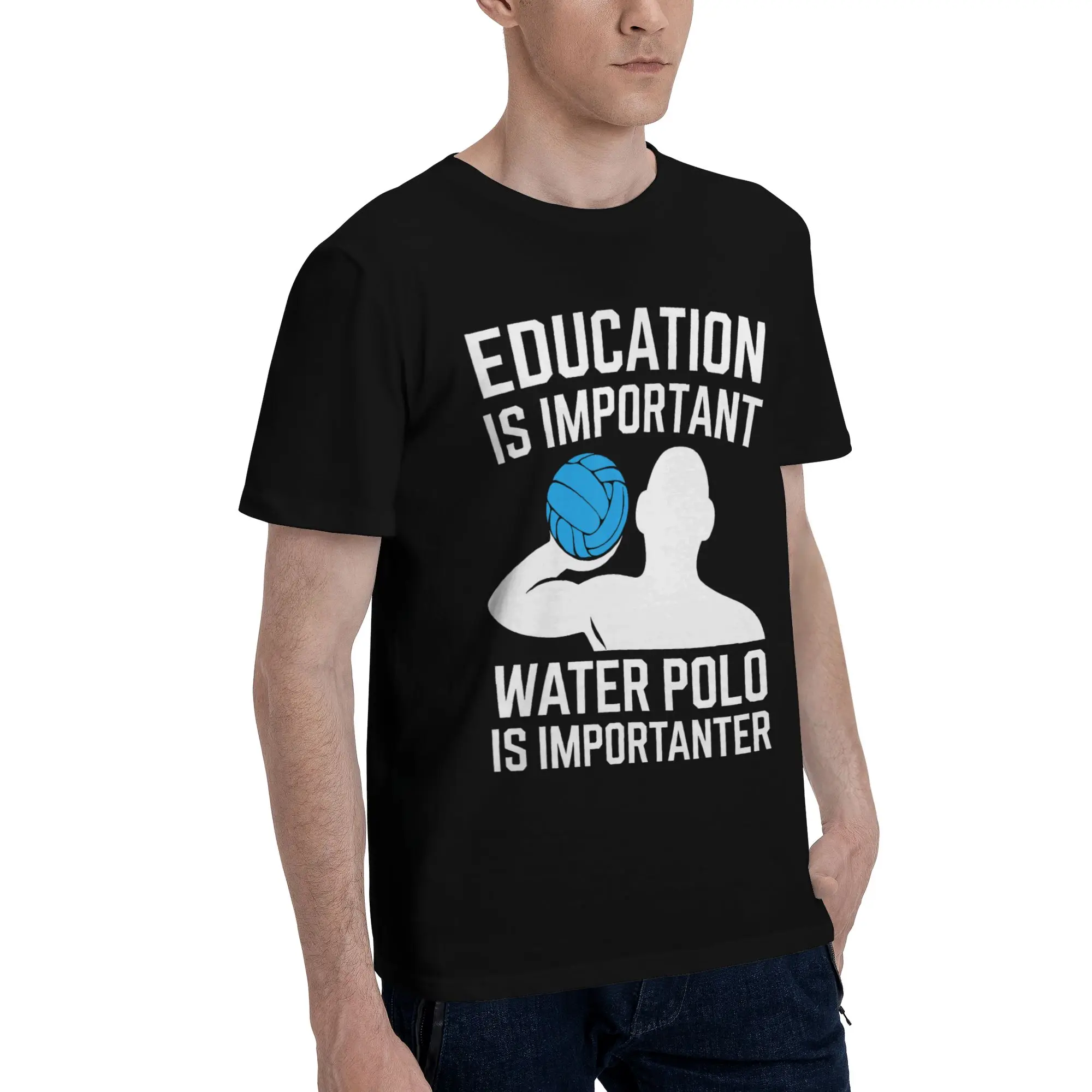 Men Women Printed Water Polo Player   Tee T Shirt Cotton  T-shirts Clothing