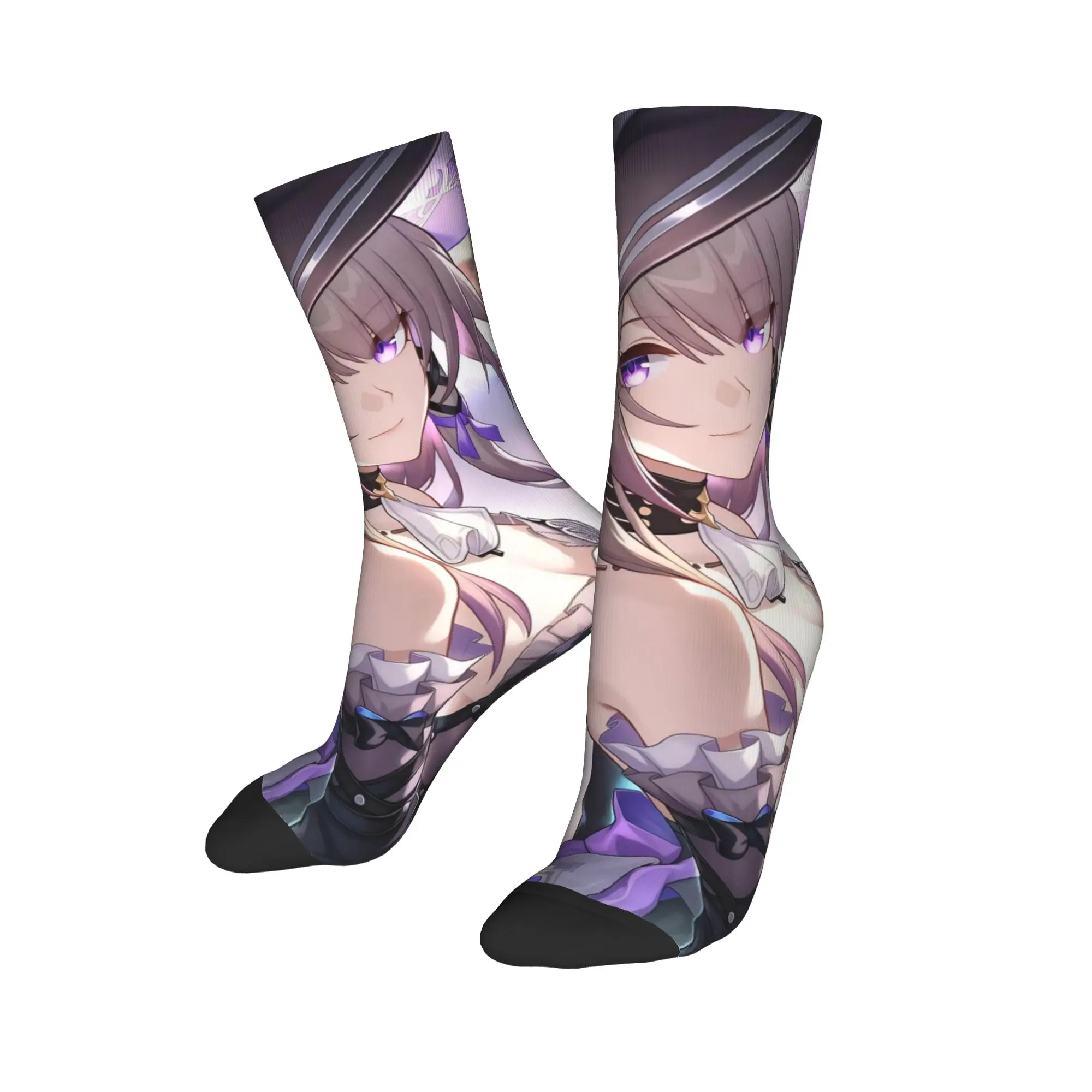 

Носки 7 марта для мужчин и женщин, модные полиэстеровые носки Honkai в стиле аниме, высокое качество, весна, лето, осень, зима, средние носки-трубы, подарки