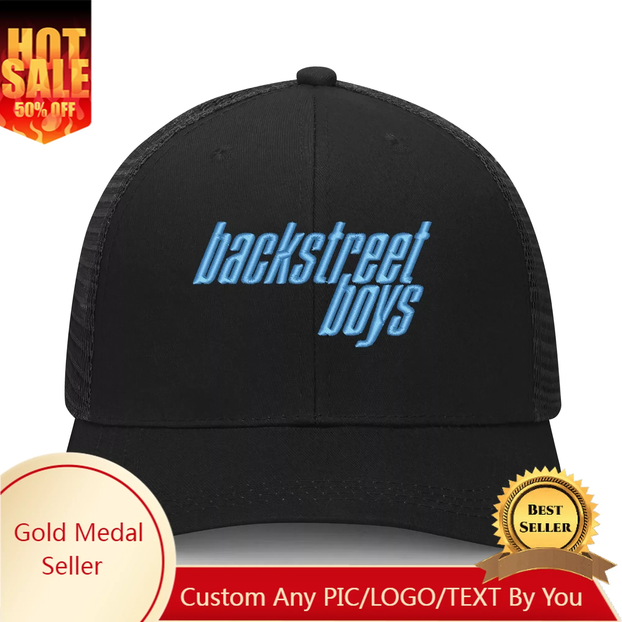 Backstreet Boys Music Embroidery Hat Mens Womens Sports Baseball Hat Hip Hop Breathable Summer Headwear Custom Made Caps Logo