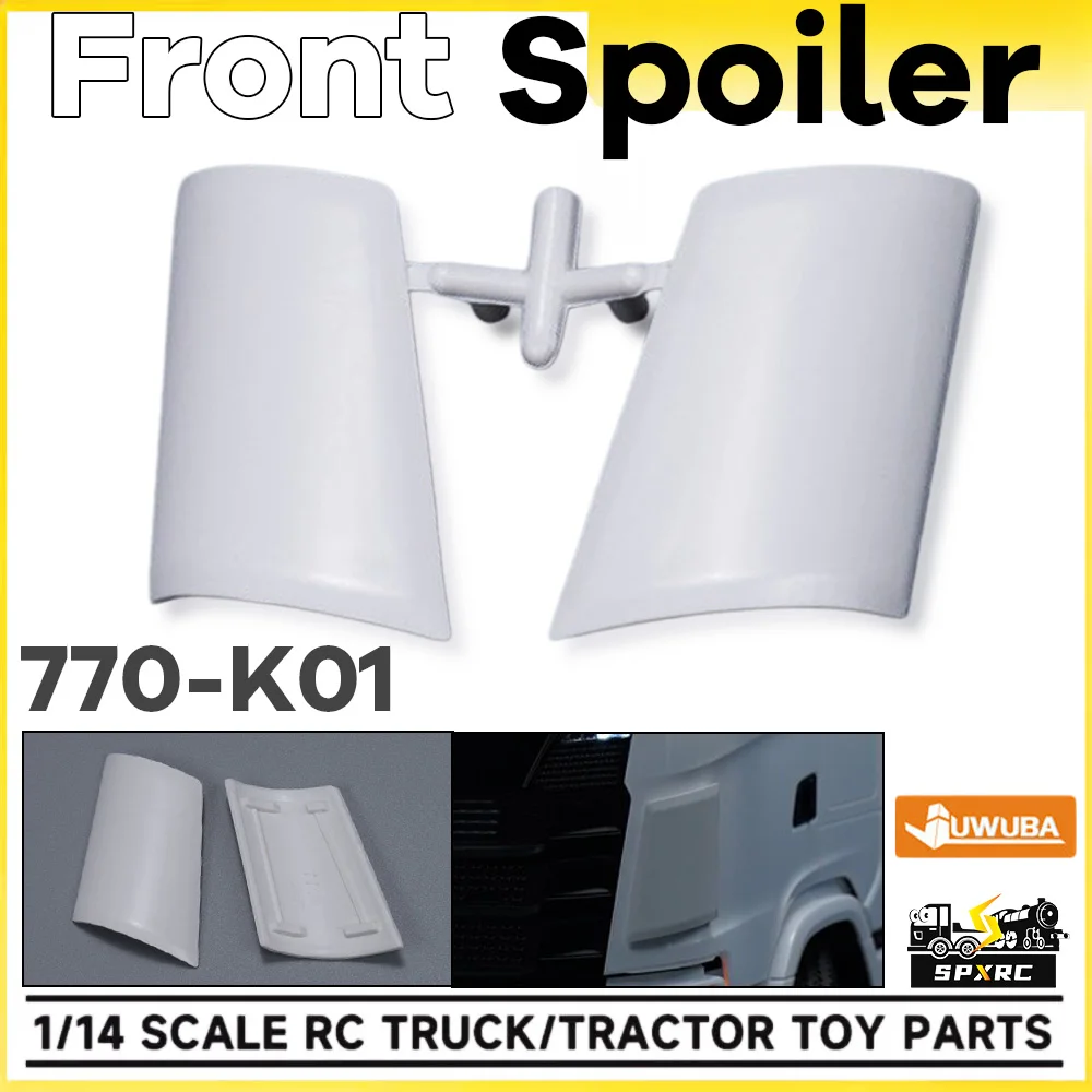 770S Front Spoiler Side Air Hood 770-K01 For 1/14 Tamiyaa RC Dump Truck Tracotr 6X4 56368 8X4 56371 Scaniaa DIY Toys Model Parts