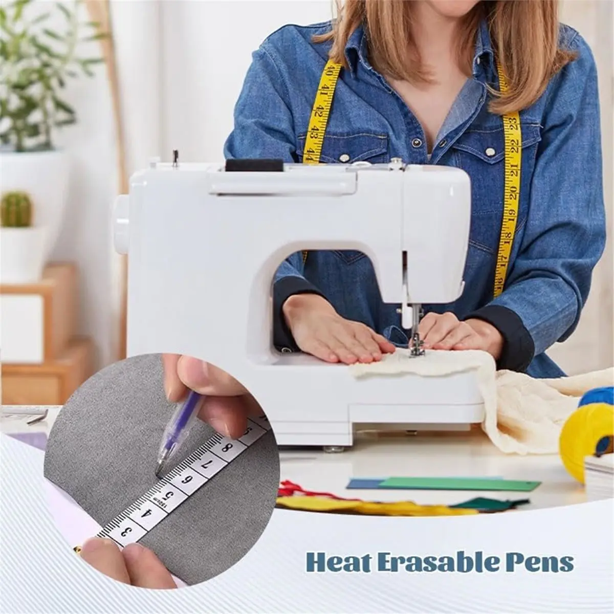 【New User-Coupon!】White Hot Erasable Fabric Marker Pen, with A for Heat Dissipation and No Residue to Solve the Problem of Fabri