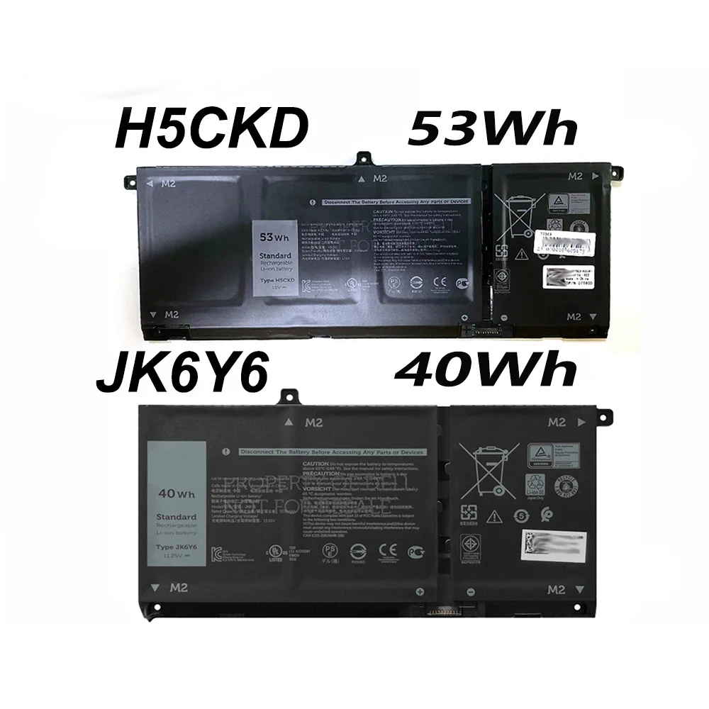 H5CKD JK6Y6 53Wh/40Wh Laptop Battery For Dell Latitude 15 3410 3510 For Inspiron 5300 5301 5401 5501 5409 5400 2-in-1 Series